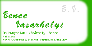 bence vasarhelyi business card